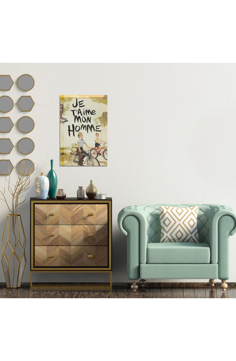 iCanvas Je T'aime Homme by Heather Landis Wall Art, Alternate, color, Green