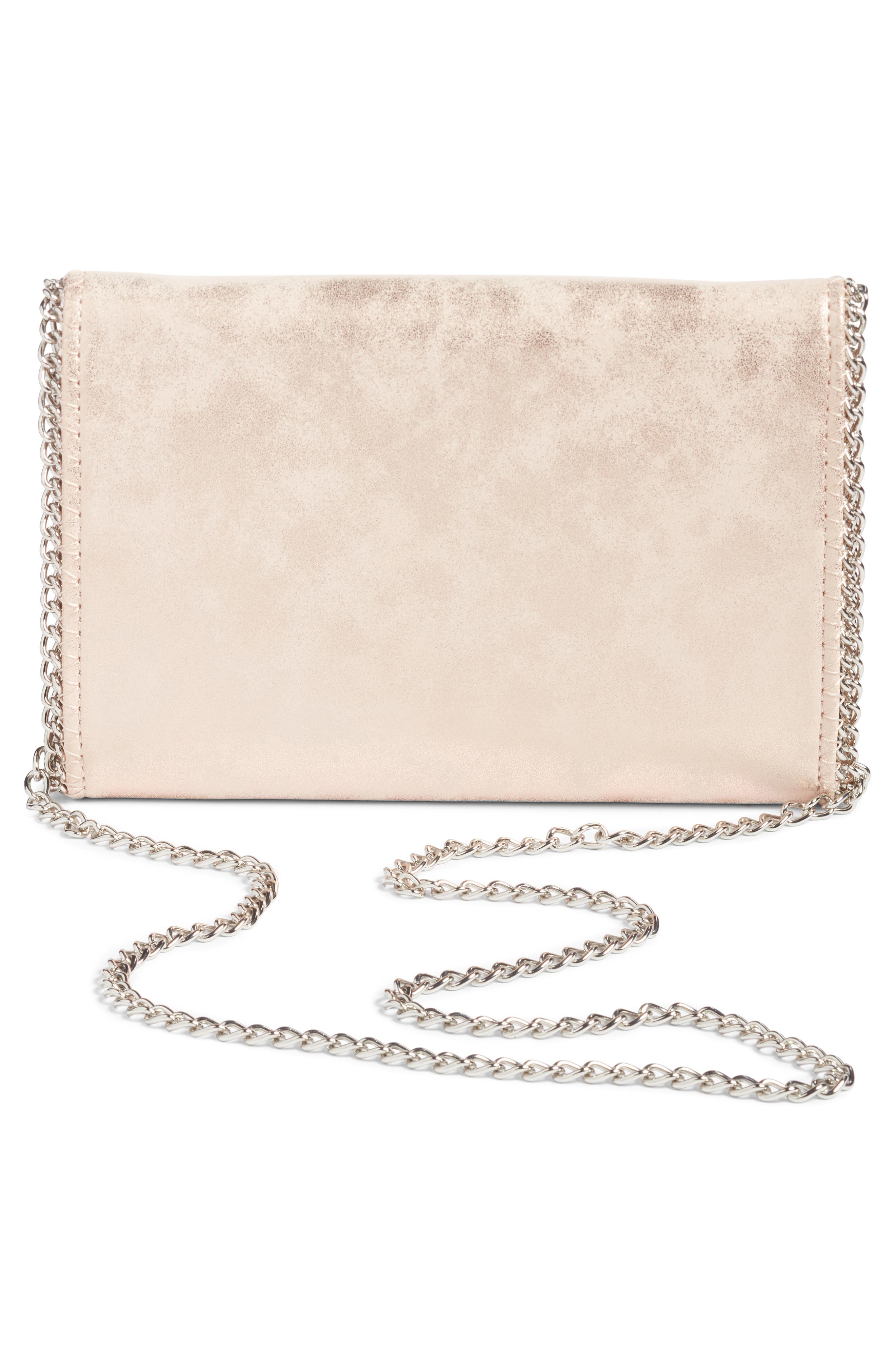 Faux Leather Crossbody Clutch, Alternate, color, BLUSH