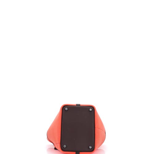 Pre-owned Hermes Hermes Cargo Picotin Lock Bag Canvas And Swift Pm In Orange
