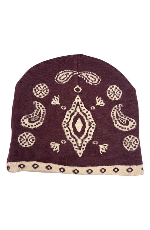Paisley Jacquard Beanie