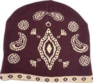 Nicole Miller Paisley Jacquard Beanie