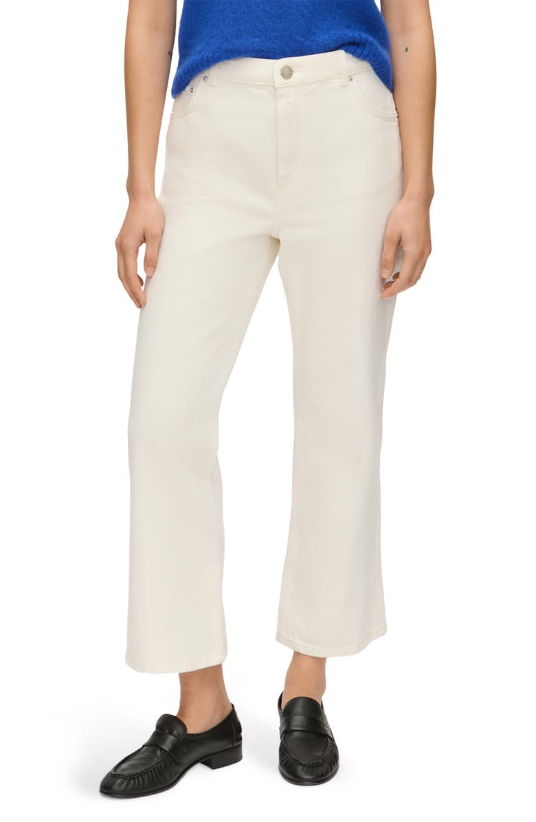 ALIGNE Crop Flare Jeans, Main, color, Ecru