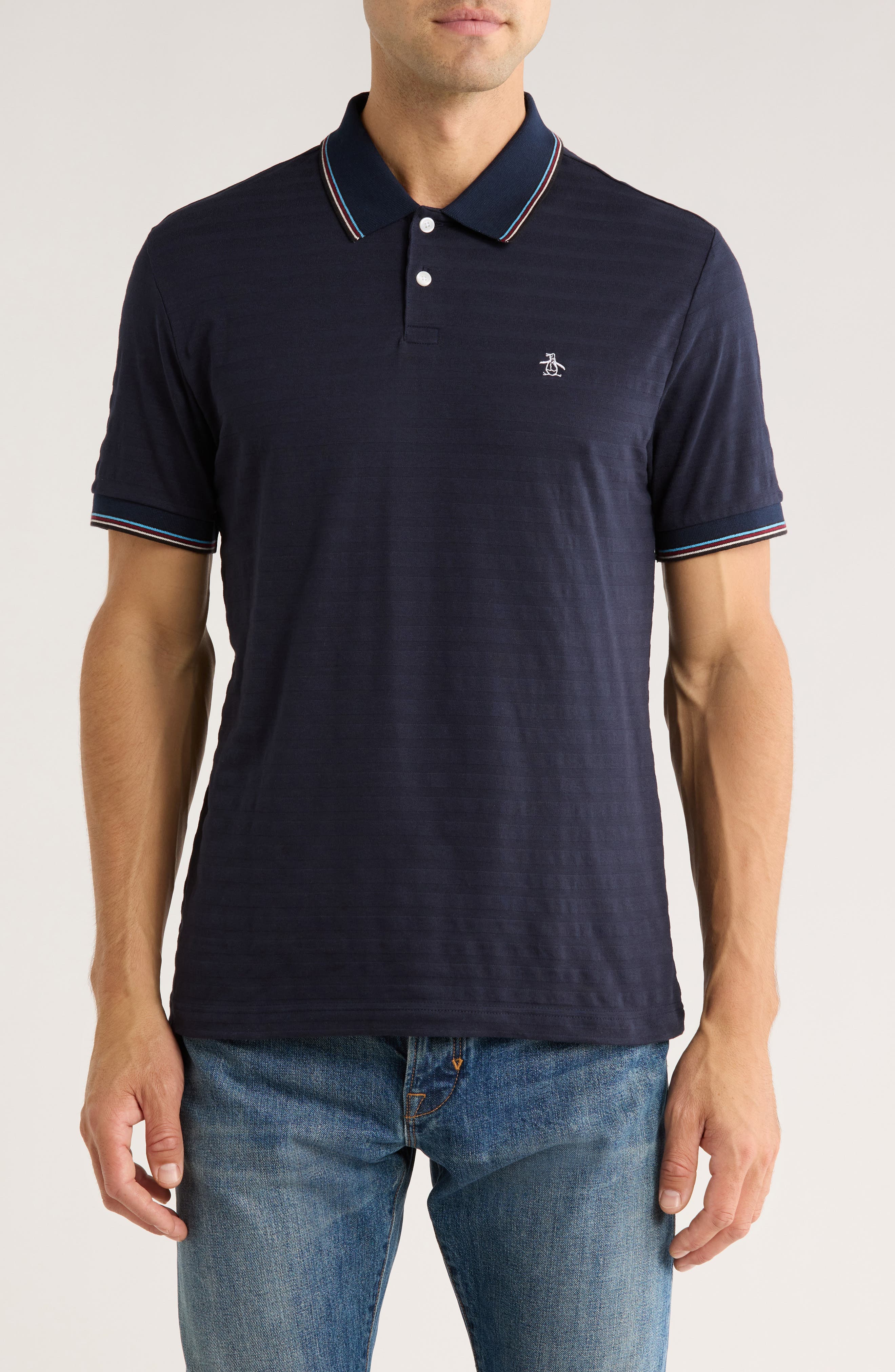Original Penguin Textured Tipped Polo