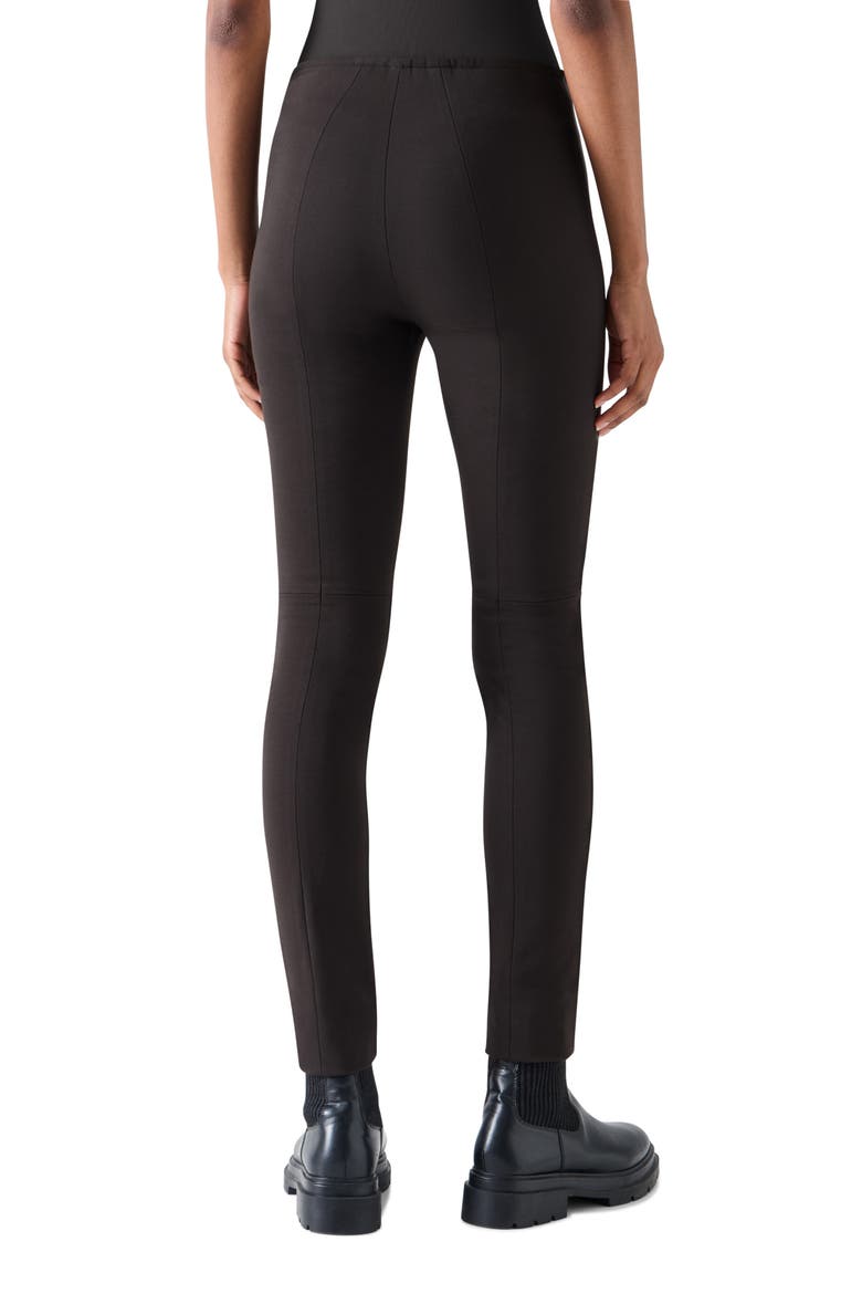 Leather Front Jersey Back Leggings, Alternate, color, ESPRESSO