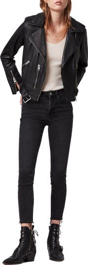 AllSaints Balfern Leather Biker Jacket | Nordstrom