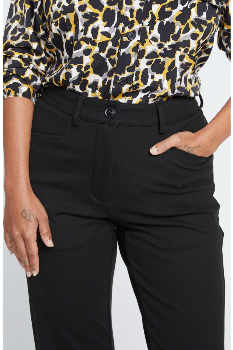 Ponte Cigarette Pants, Alternate, color, BLACK