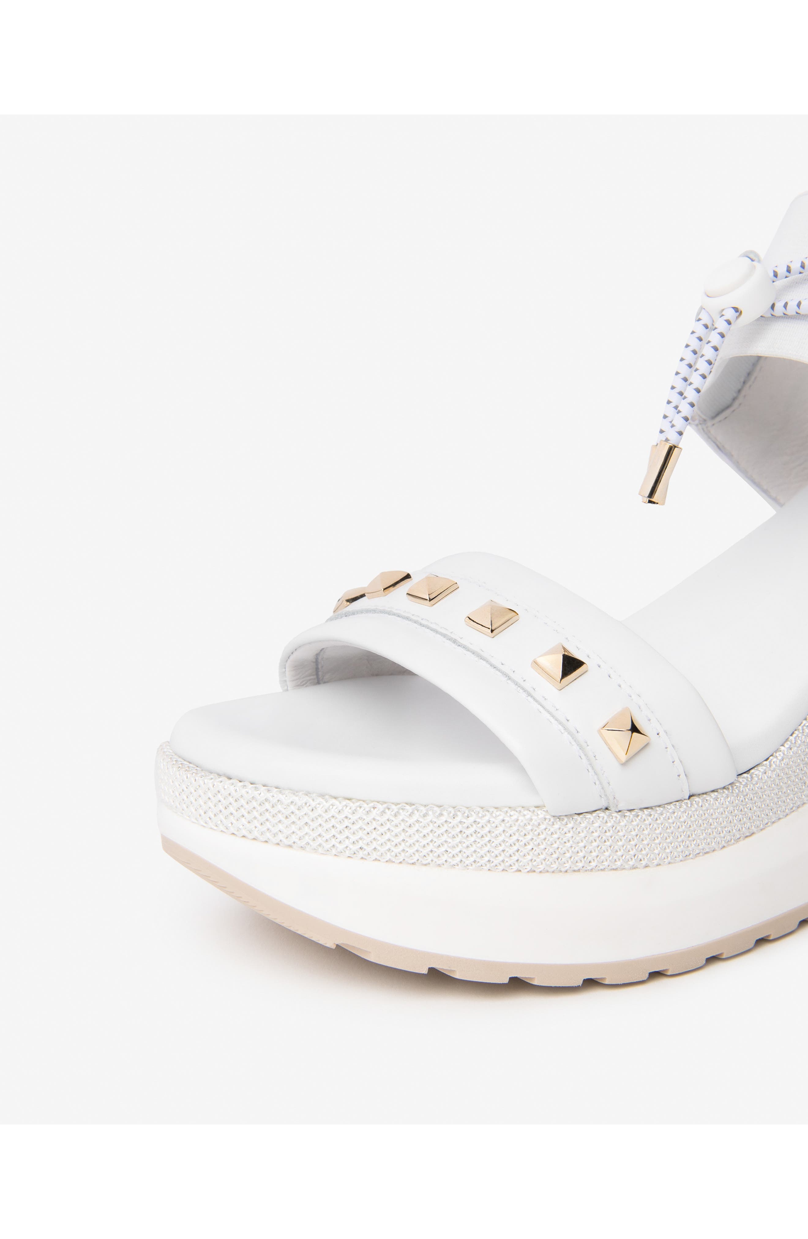 Platform Wedge Sandal, Alternate, color, WHITE