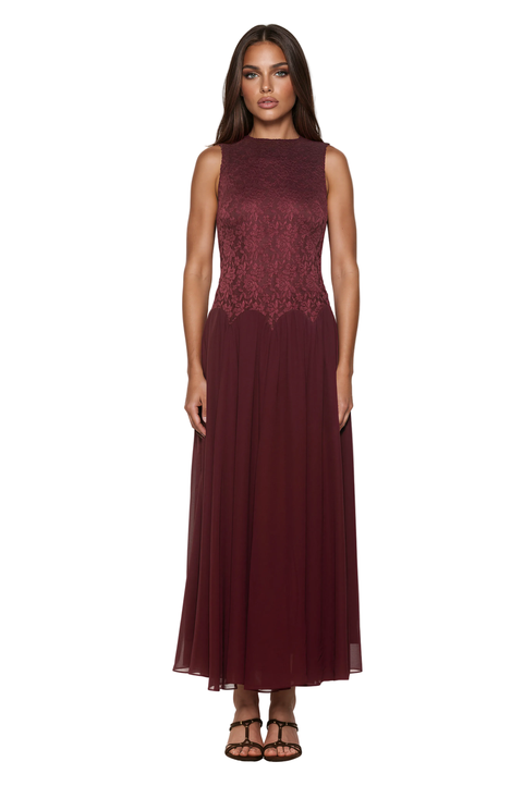 Emilia Crewneck Lace Dress