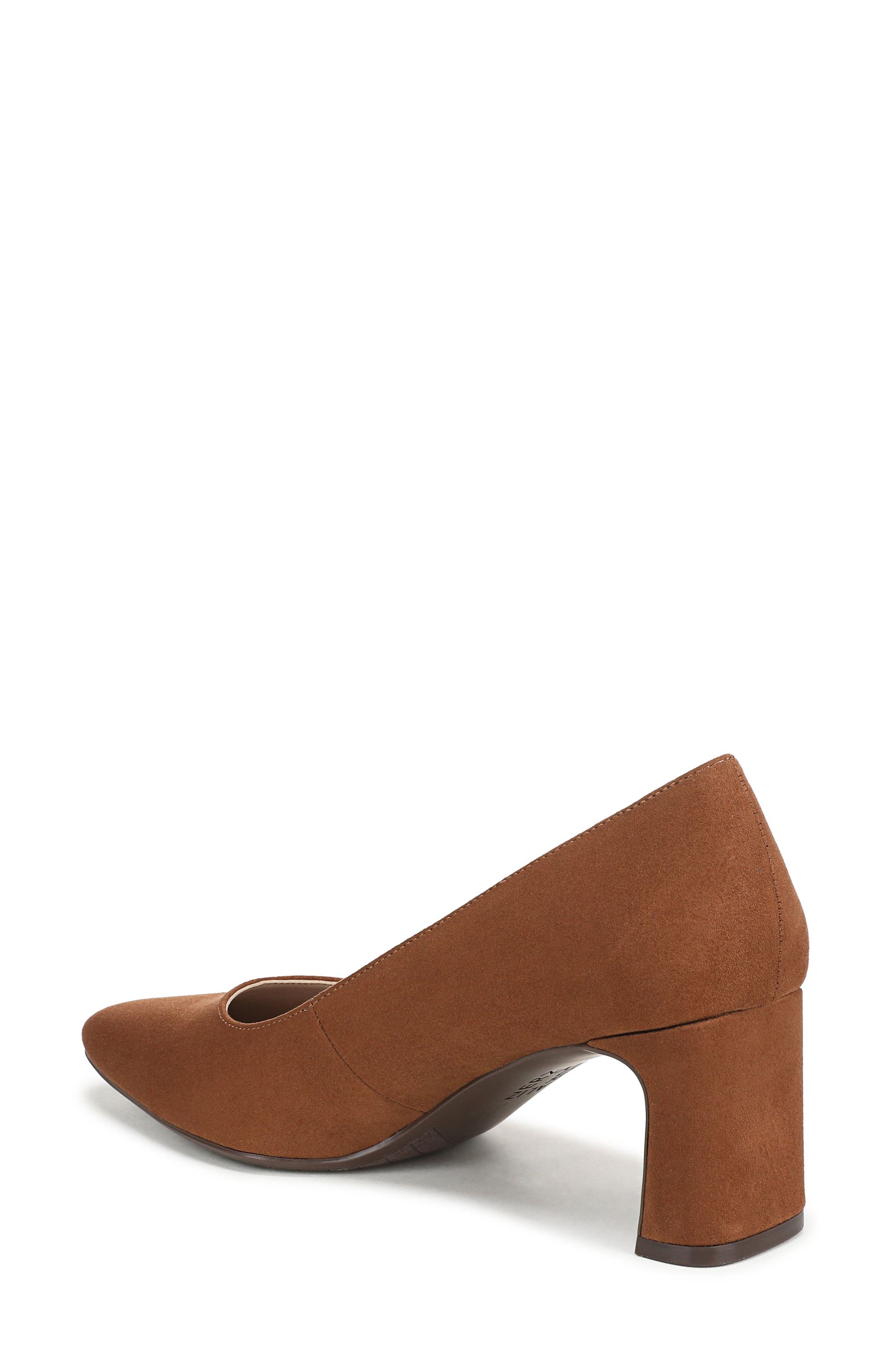 Yuri Square Toe Pump, Alternate, color, DARK CHESTNUT BROWN FABRIC