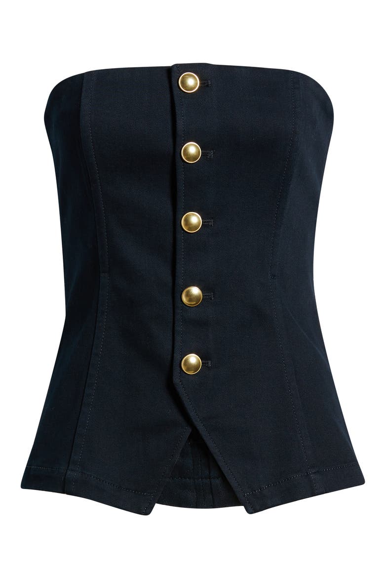 Ronan Button Front Strapless Top, Alternate, color, CONTROL
