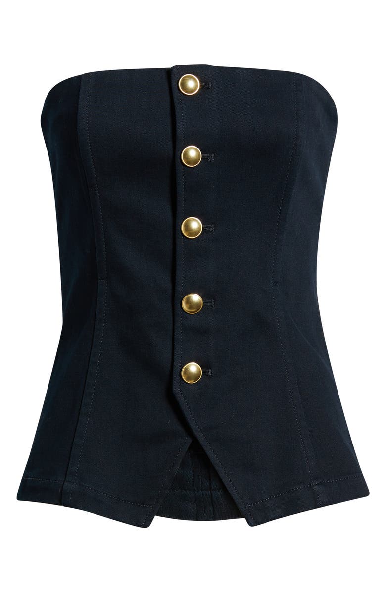 PAIGE Ronan Button Front Strapless Top, Alternate, color, Control