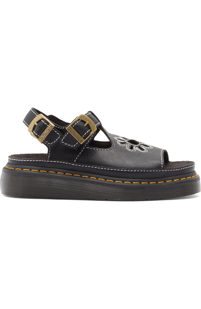 Dr. Martens Dunnet Flower Slingback Sandal, Alternate, color, Black