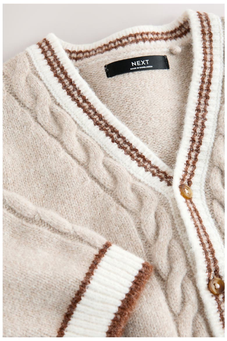 Kids' Varsity Bear Cardigan, Alternate, color, NEUTRAL