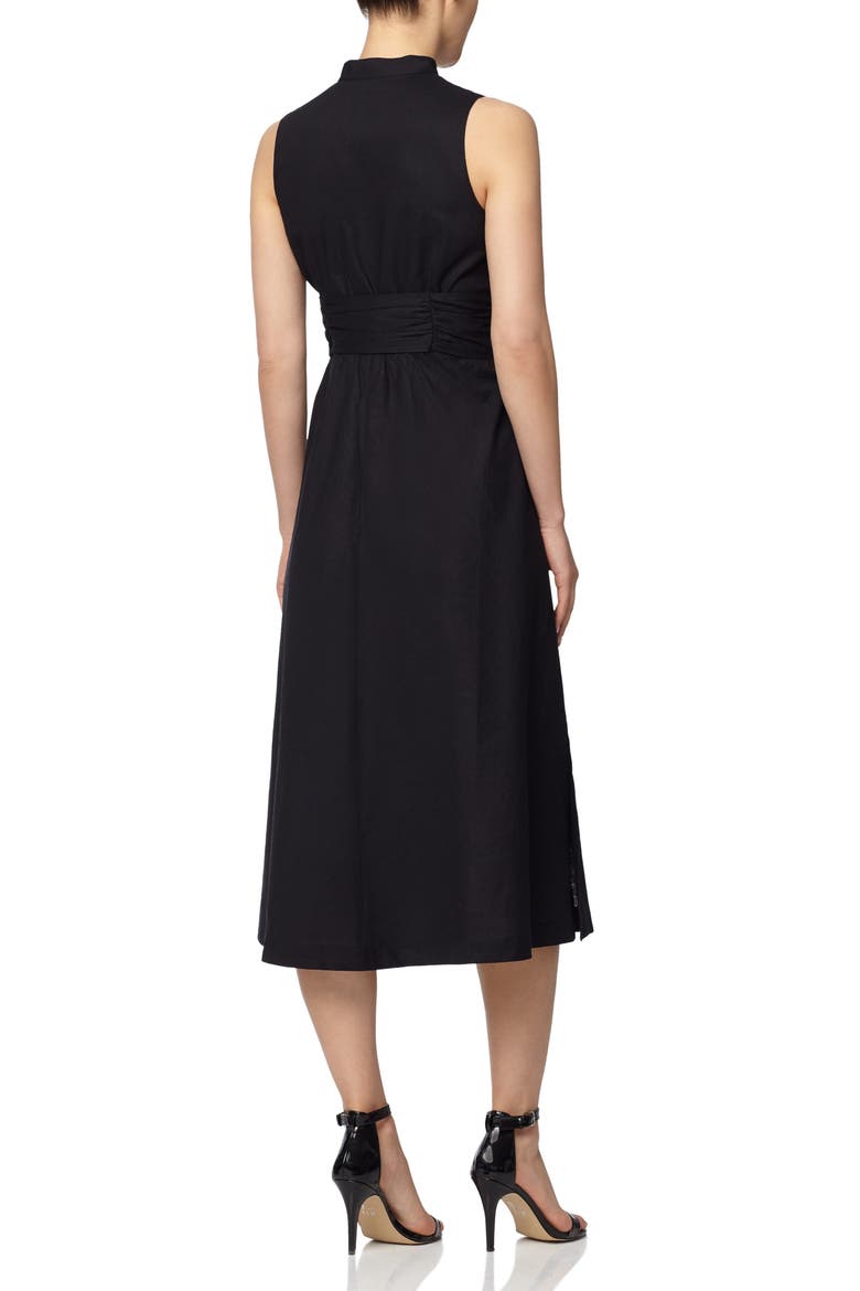 Sleeveless Cotton Midi Dress, Alternate, color, ANNE BLACK