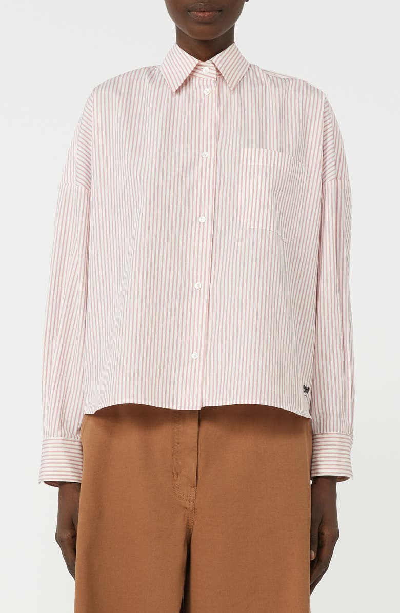 Weekend Max Mara Aureo Button-Up Shirt, Main, color, Pink