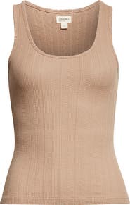 L'AGENCE Adria Scoop Neck Organic Cotton Tank