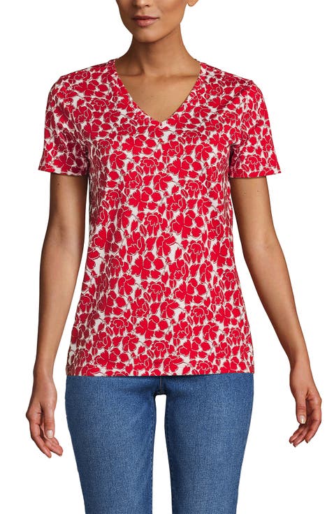 Plus Size Supima Cotton V-Neck T-Shirt