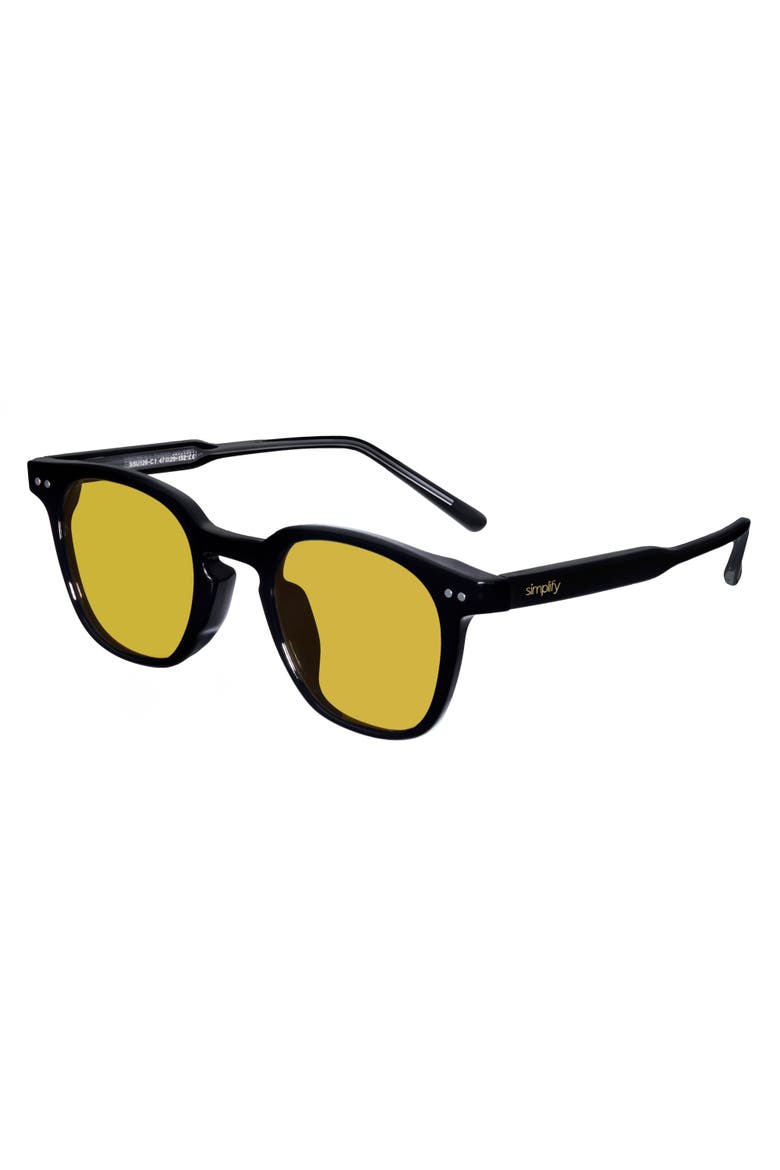 Alexander Polarized Sunglasses, Main, color, Black/Yellow
