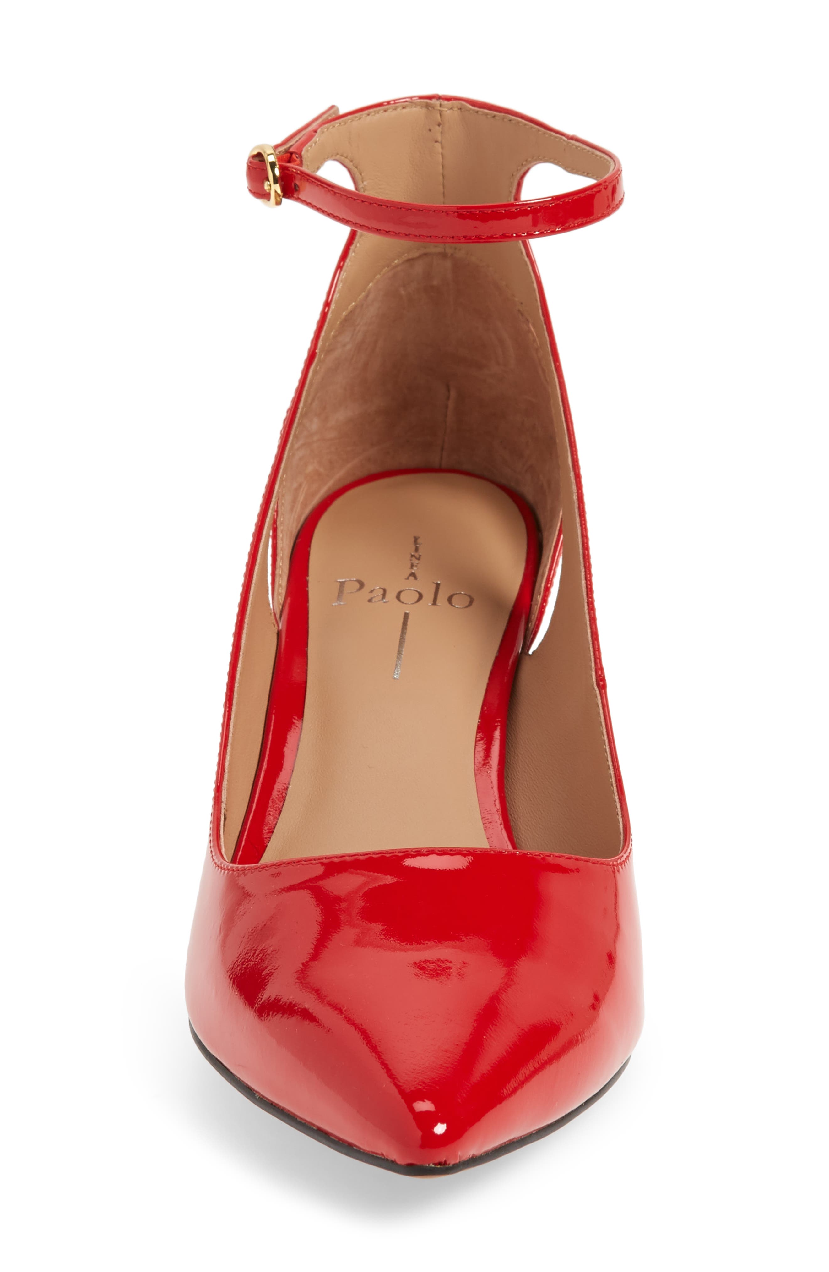 Carrie Ankle Strap Pump, Alternate, color, AURORA RED PATENT