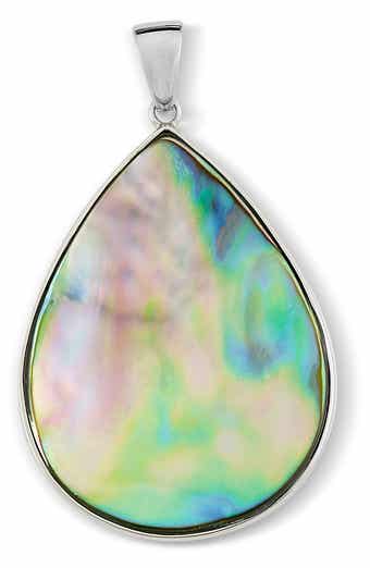 Sterling Silver Pear Abalone Pendant