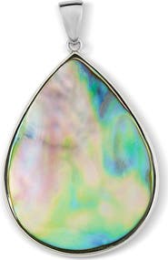 SAMUEL B. Sterling Silver Pear Abalone Pendant