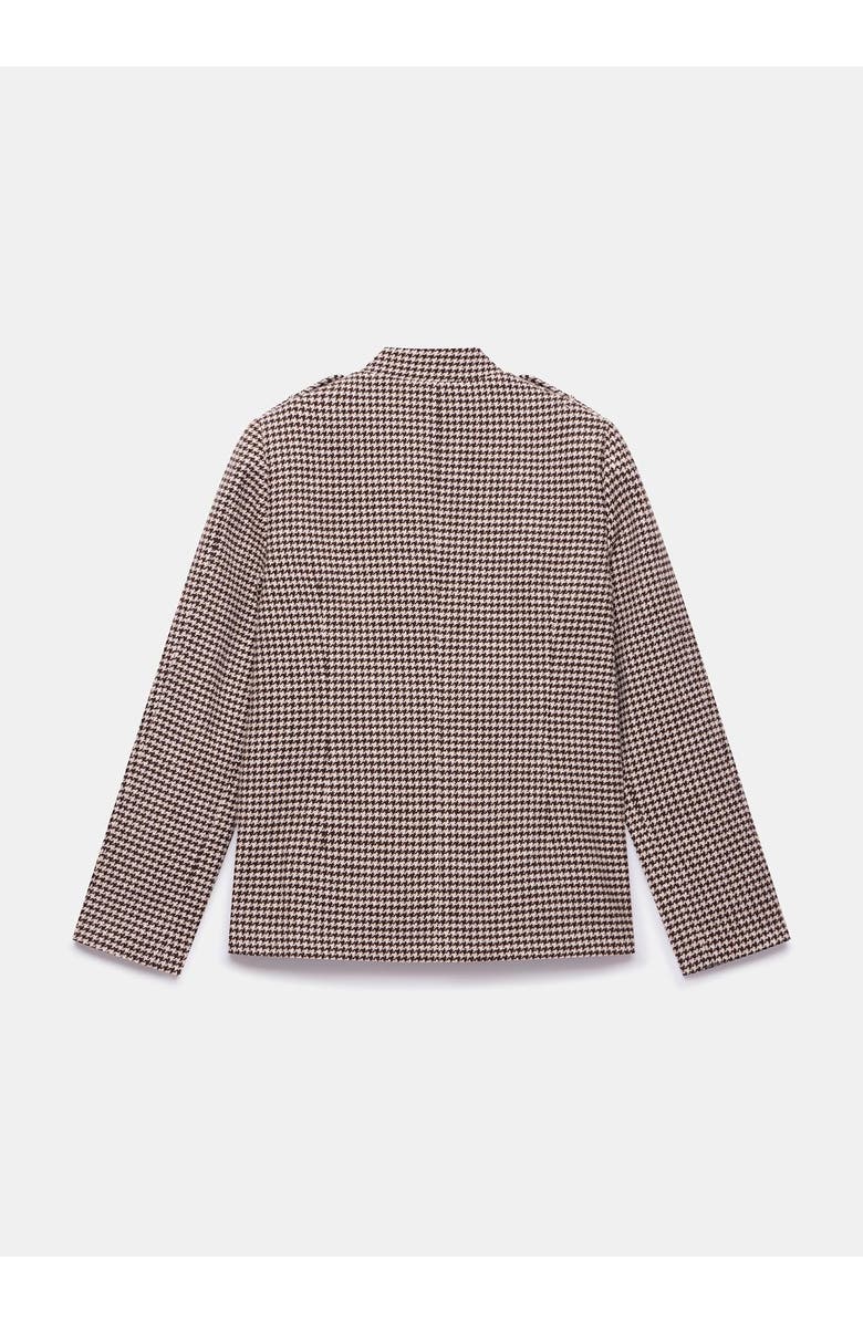 MINT VELVET Checked Military Jacket, Alternate, color, Brown