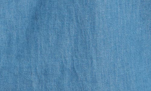 Apny Ruffle Half Placket Shirt In Blue