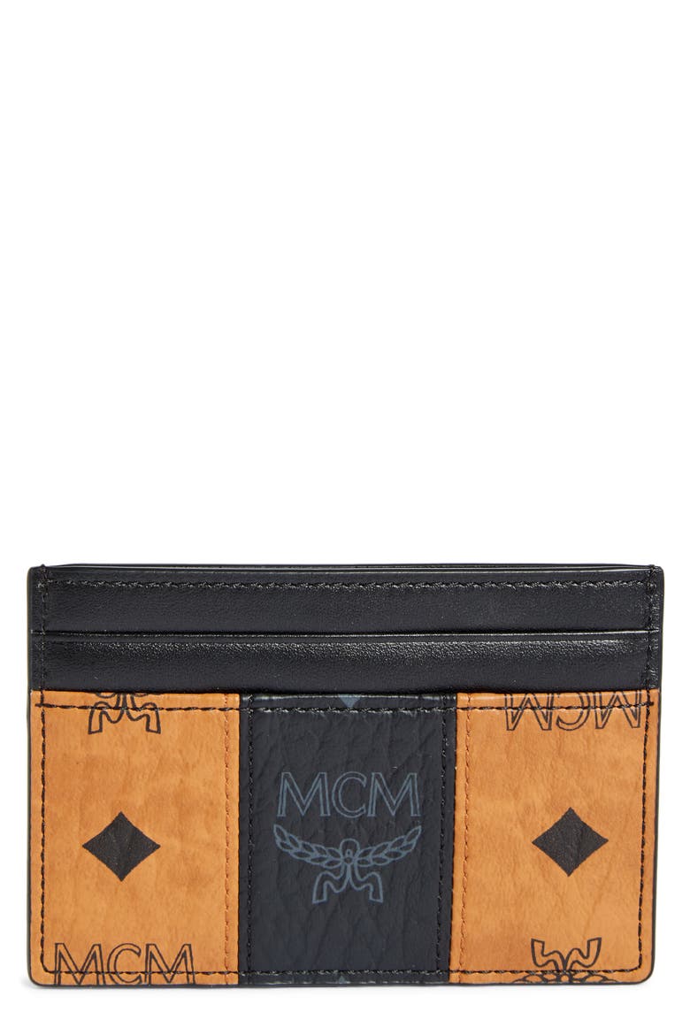 Visetos Leather Card Case, Main, color, COGNAC
