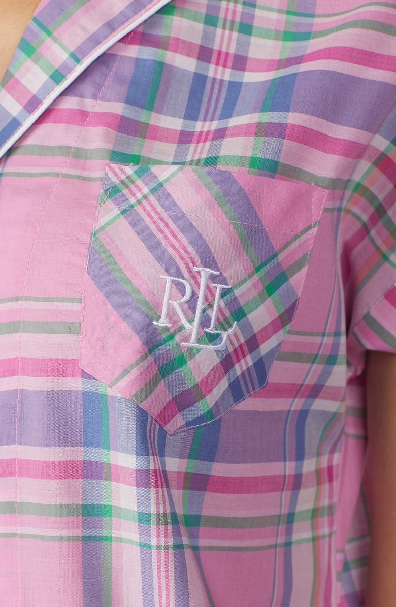 Lauren Ralph Lauren Plaid Short Pajamas, Alternate, color, 