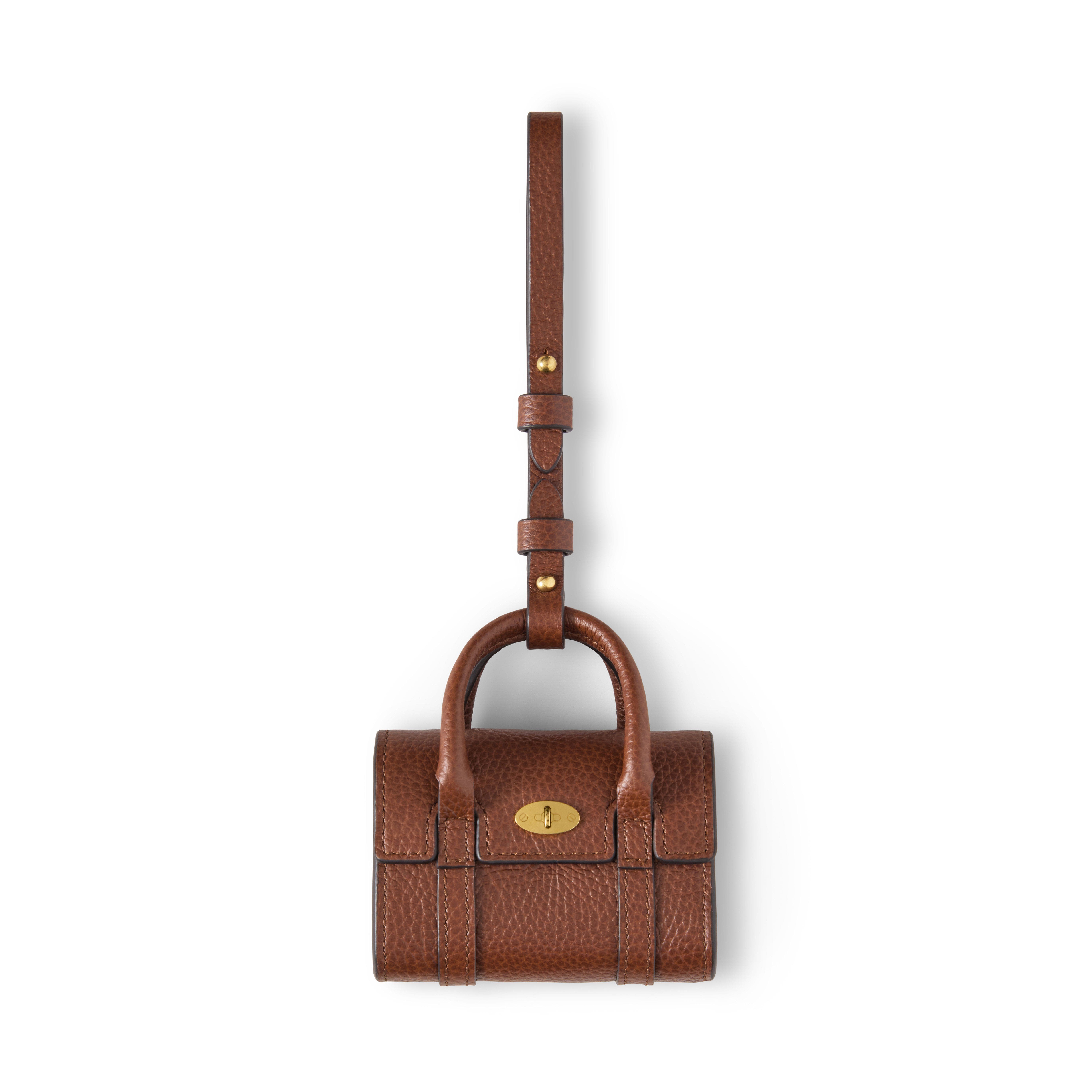 Mini Bayswater Bag Charm, Main, color, Oak