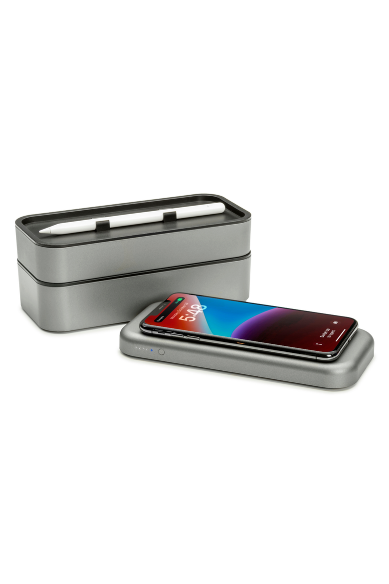 BentoStack Charge - Tech Accessory Organizer and 3-Way Charger, Alternate, color, Grey