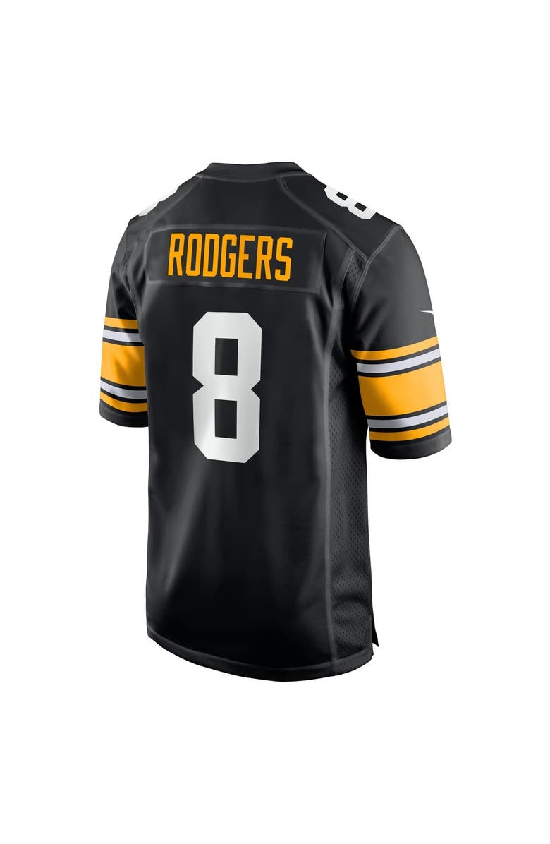 Nike Men's Nike Aaron Rodgers Black Pittsburgh Steelers Alternate Game Jersey, Alternate, color, Black
