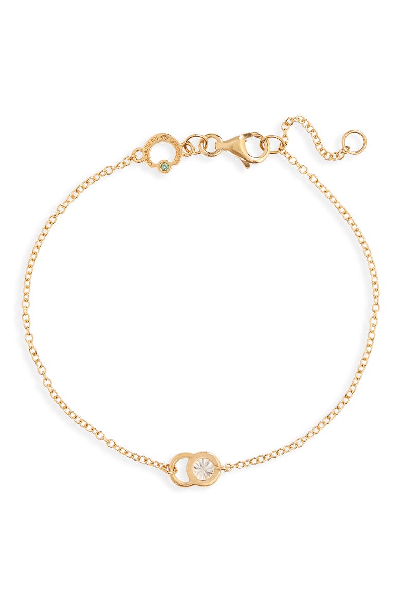 CO Lab Created Diamond Chain Bracelet, Main, color, YELLOW GOLD