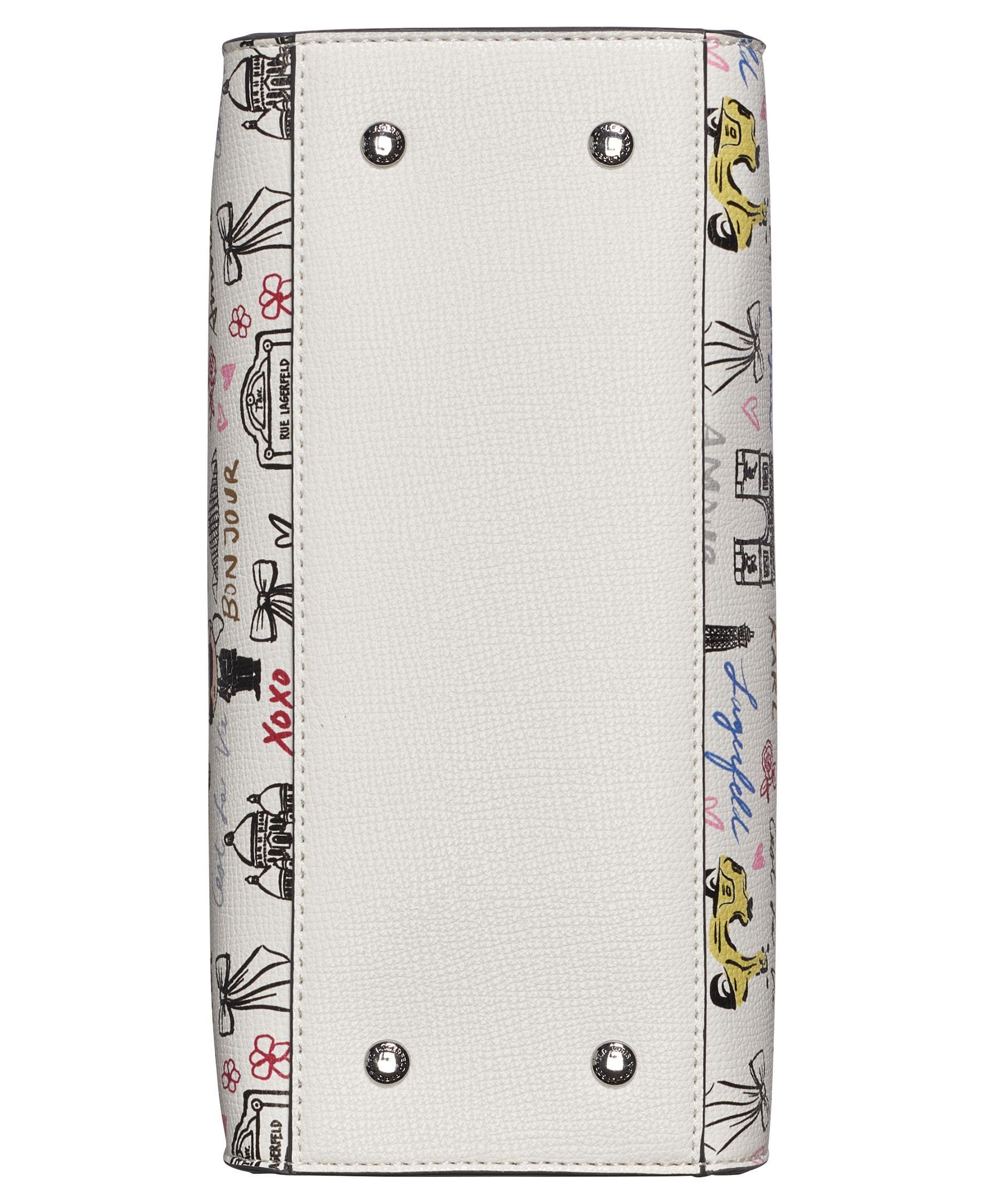 KARL LAGERFELD PARIS Maybelle Satchel, Alternate, color, White Multi