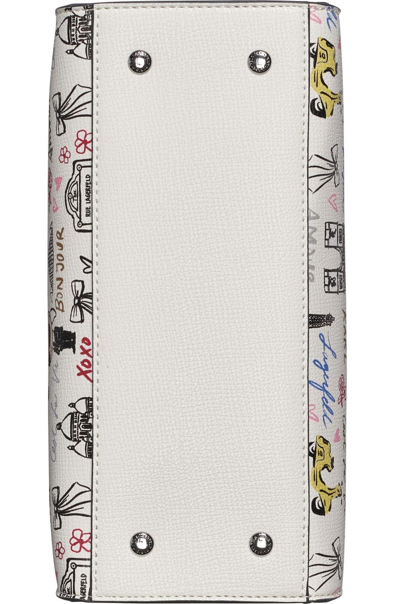 KARL LAGERFELD PARIS Maybelle Satchel, Alternate, color, White Multi