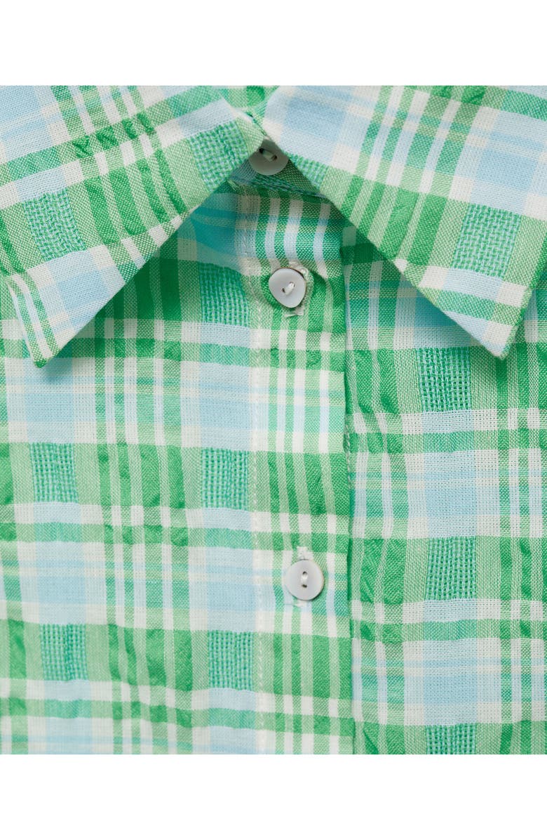 MANGO Check Sleeveless Button-Up Top, Alternate, color,