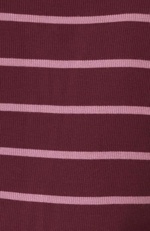 Threads 4 Thought Akia Caribbean Stripe Rib Henley In Burgundy
