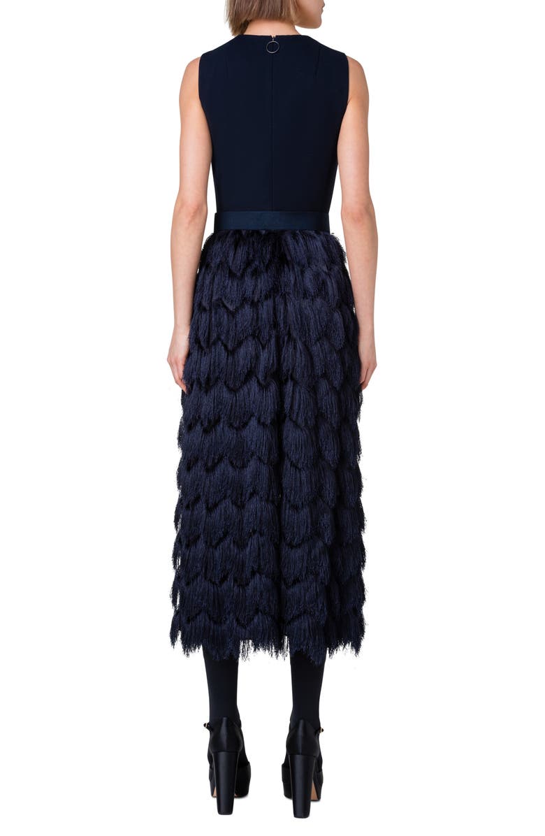 Akris punto Zigzag Fringe Dress, Alternate, color, 