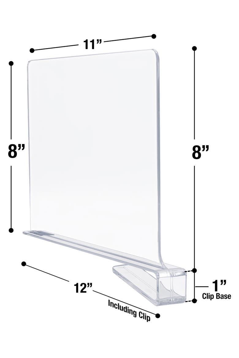 Clear Acrylic Shelf Dividers - Set of 4, Alternate, color, CLEAR