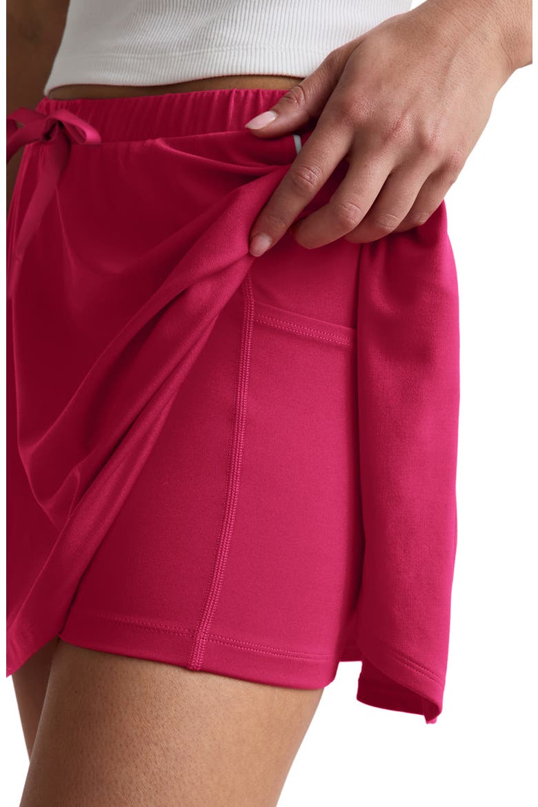 Sport Active Drawcord Miniskirt, Alternate, color, BERRY RED