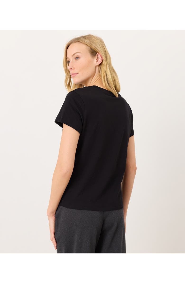 Pact Organic Cotton Women's Softspun Essential V-Neck Tee, Alternate, color, Black