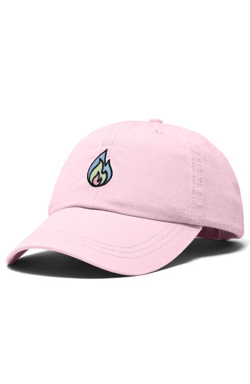 Dalix Fire Dad Hat In Washed Pink