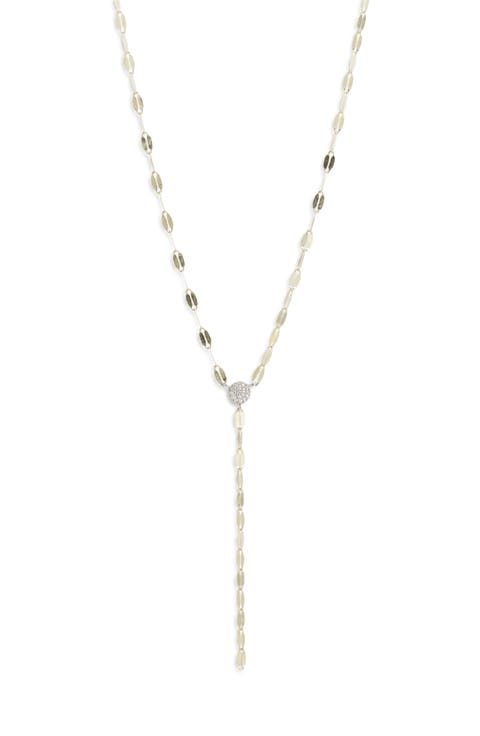 Diamond Disc Y-Necklace