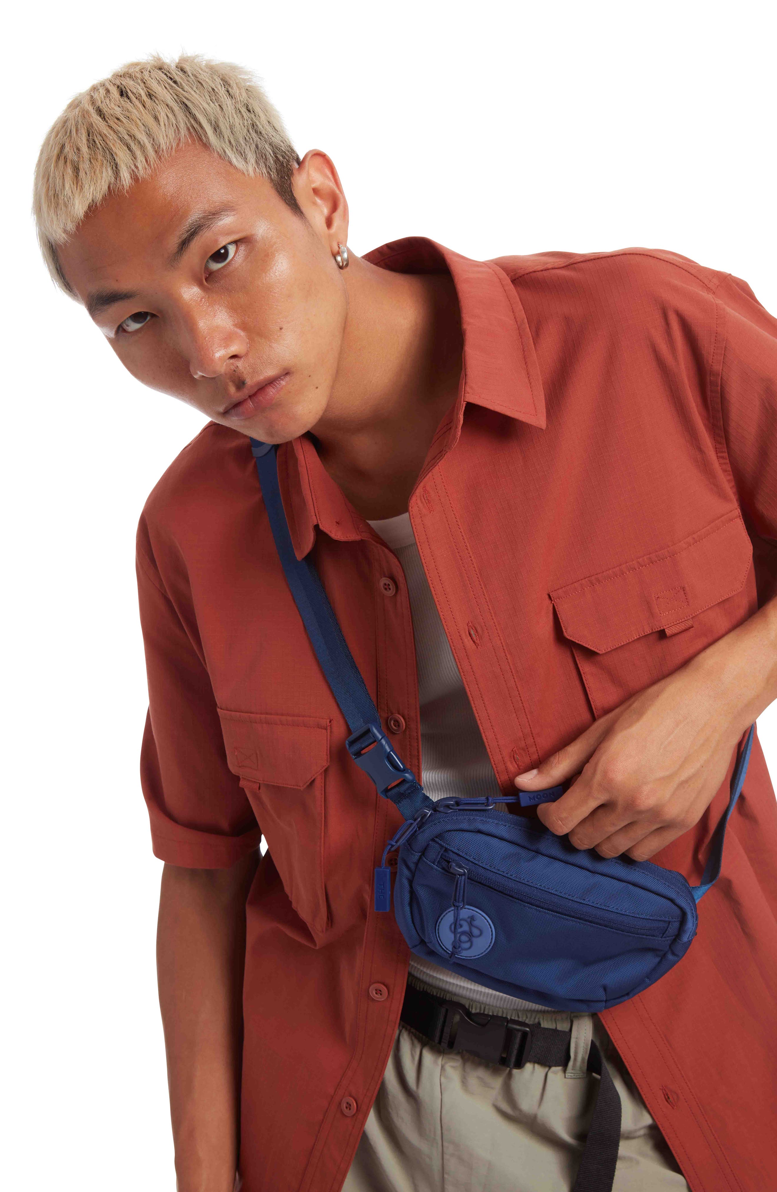 Core Water Resistant Nylon Mini Belt Bag, Alternate, color, NAVY