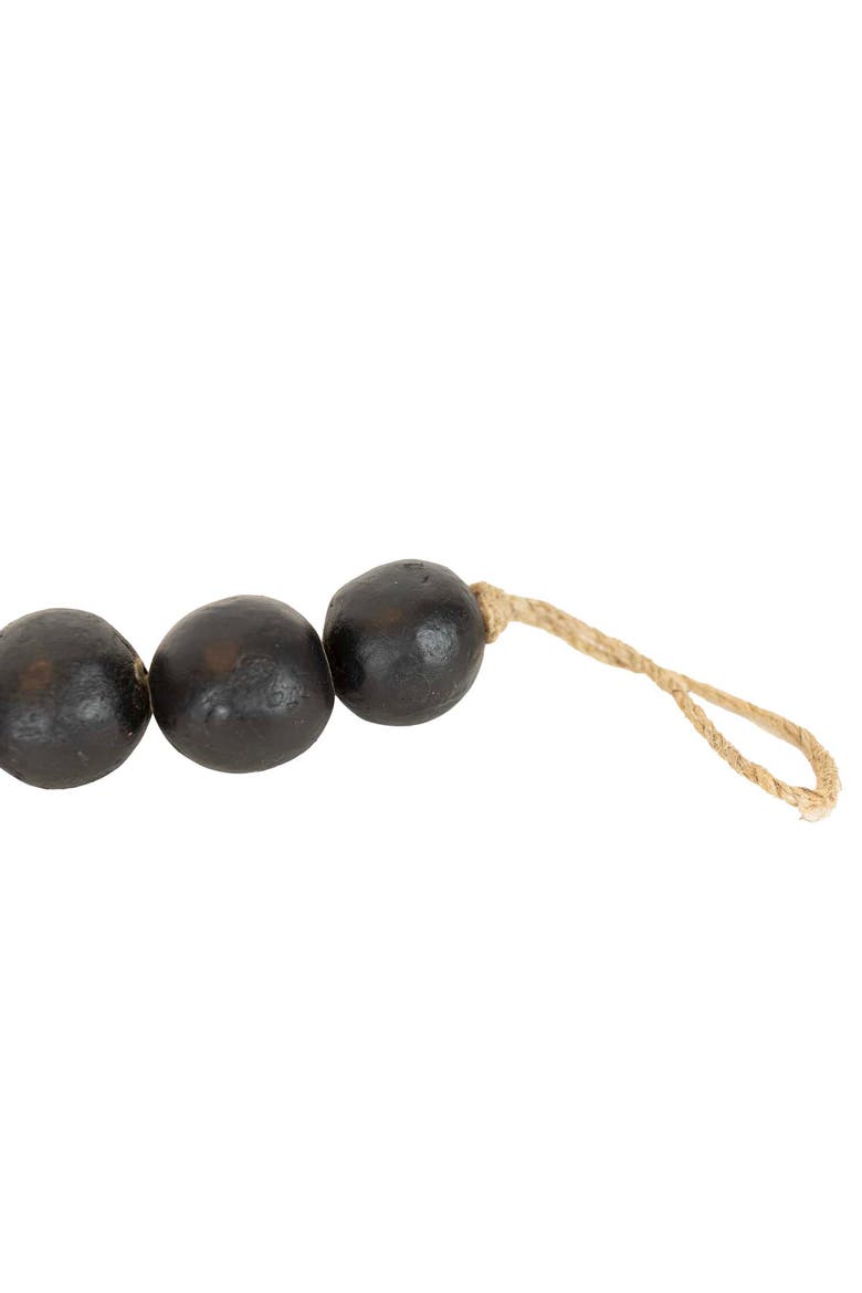 Bead Garland Black Terracotta & Jute, Alternate, color, Black
