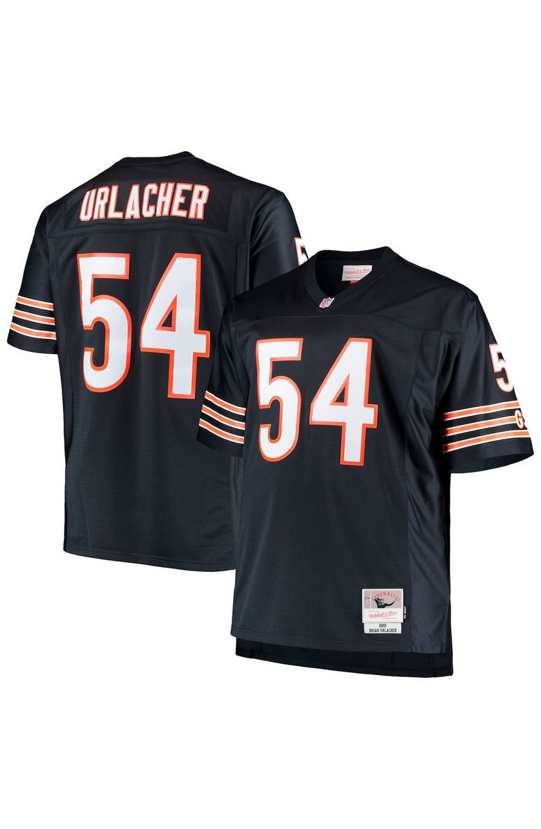 Mitchell & Ness Men's Mitchell & Ness Brian Urlacher Navy Chicago Bears Big & Tall 2001 Retired Player Replica Jersey, Alternate, color, 
