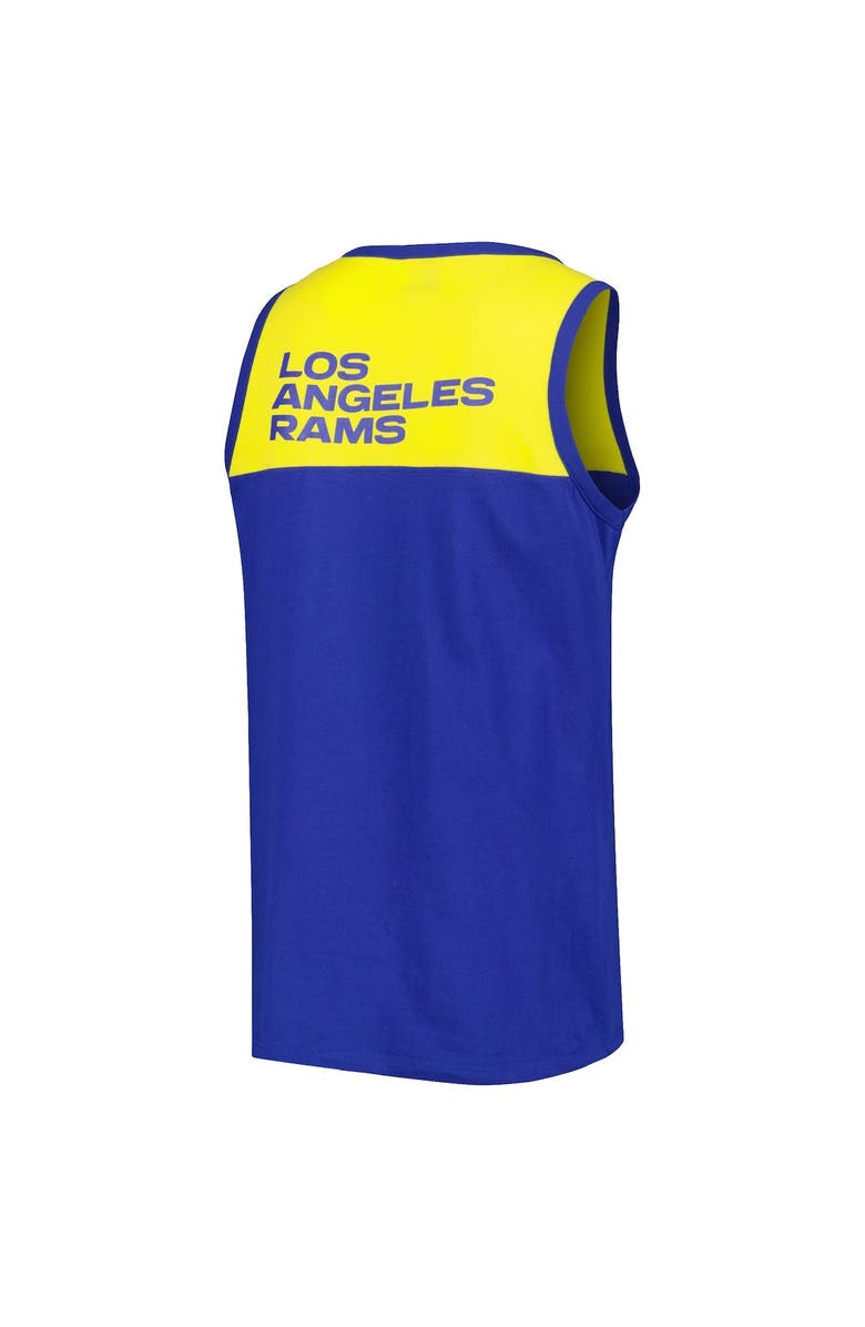 STARTER Men's Starter Royal/Gold Los Angeles Rams Team Touchdown Fashion Tank Top, Alternate, color, Royal