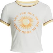 BP. Ringer Crop Graphic Baby Tee