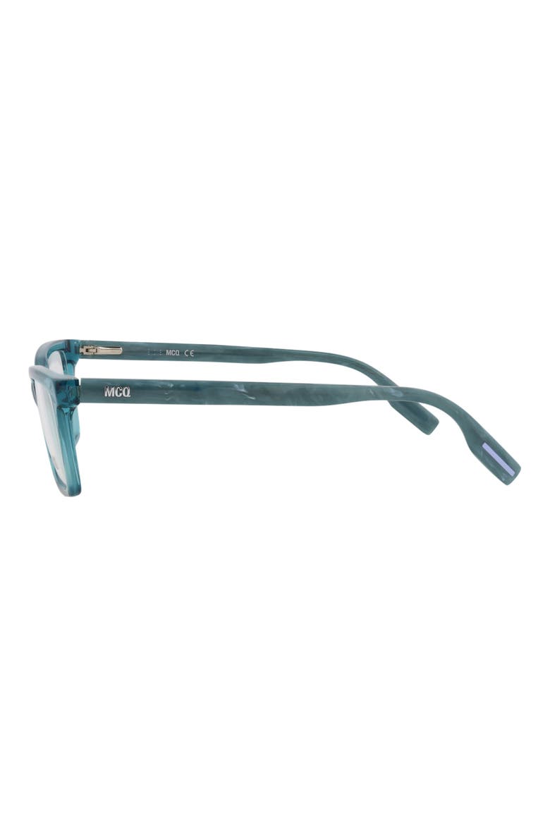 53mm Rectangular Optical Glasses, Alternate, color, BLUE BLUE TRANSPARENT
