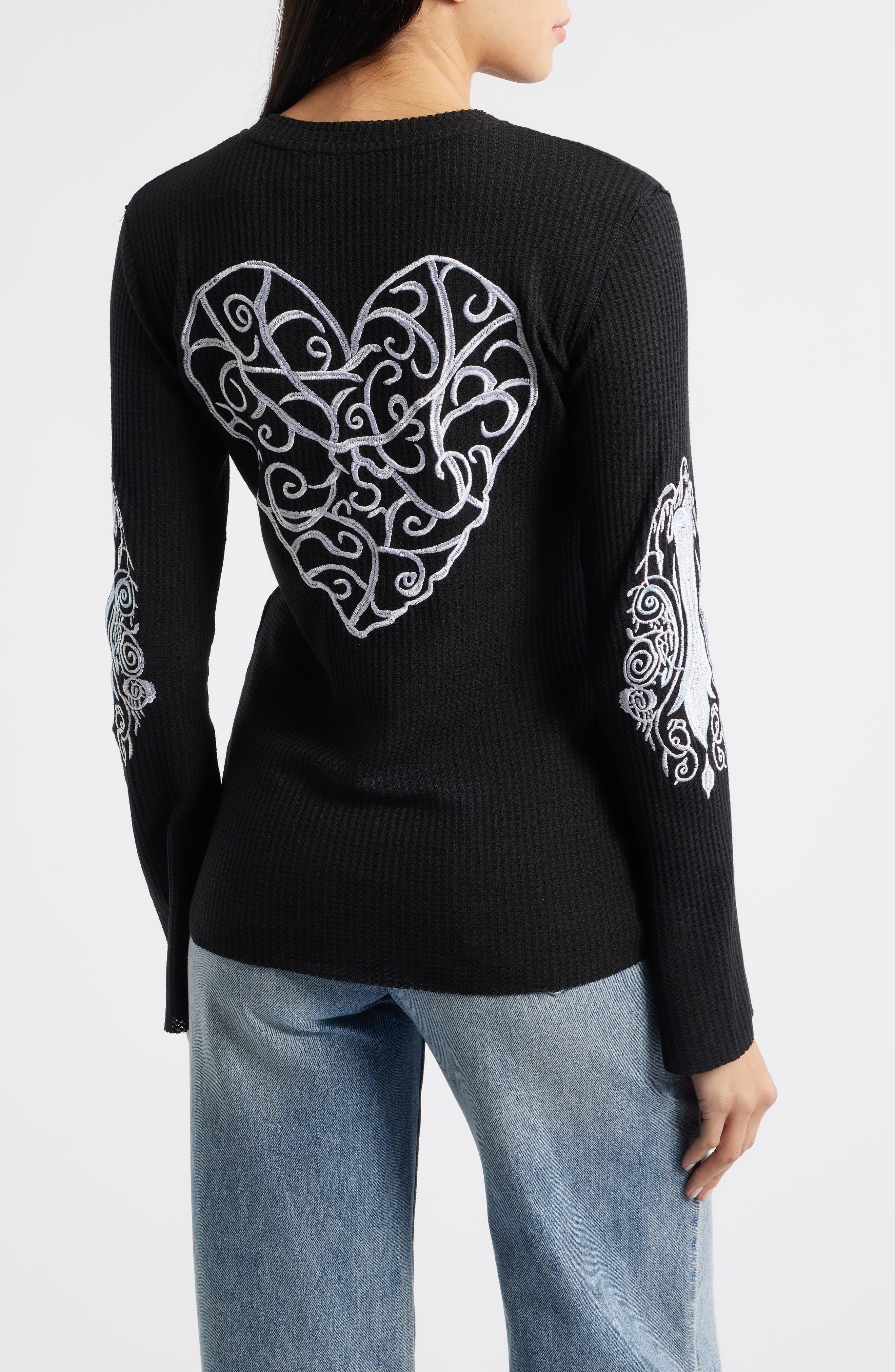 Lund Embroidered Rib Thermal Top - image 2